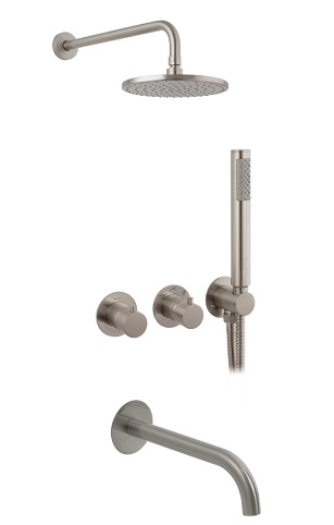Horizontal shower set 3 outlets 35 mm