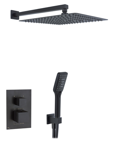 Shower set 2 ways rough-in val. thermost