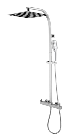 Shower mixer, column square ceramic