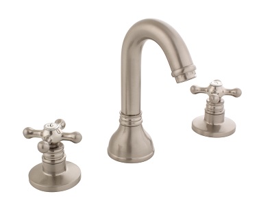 Bateria lavabo caño central 1/2 cierre