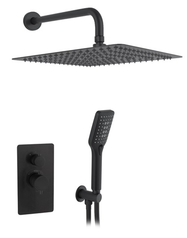 Shower set 2 ways rough-in val. thermost