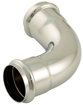 Coude 90º cuivre, raccordement tube ø 32