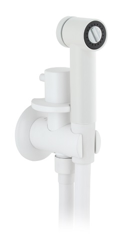 Robinet+support douchette wc céramiq.