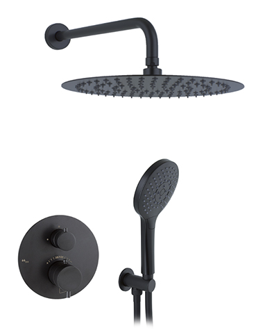 Shower set 2 ways rough-in val. thermost