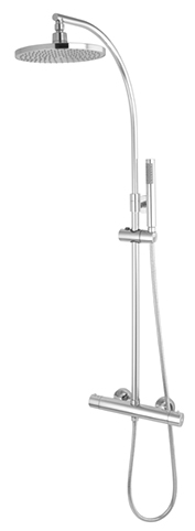 Columna extensible tubo redondo termost.