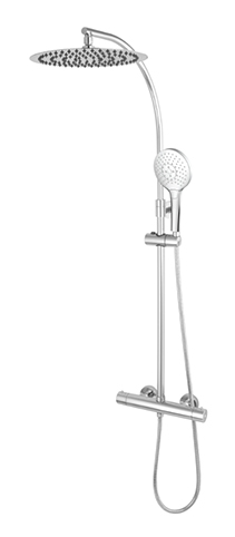 Ensemble douche télescopique thermost