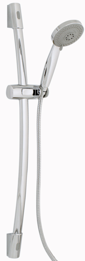 Sliding bar with flexible hose and hand