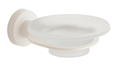Porte-savon mural modele mini, blanc mat