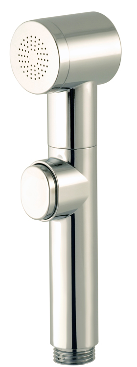 Minimalist hand shower chrome shut-off