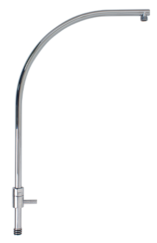 Brass round bent shower pipe,d.19x620mm.