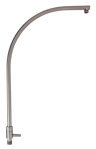 Tubo columna ducha, curvo ø19x620mm.