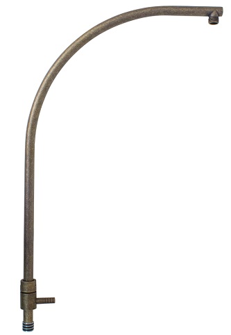 Tubo columna ducha, curvo ø19x620mm.
