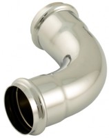 90º BRASS TUBE, CHROME, CONNECTION 32MM